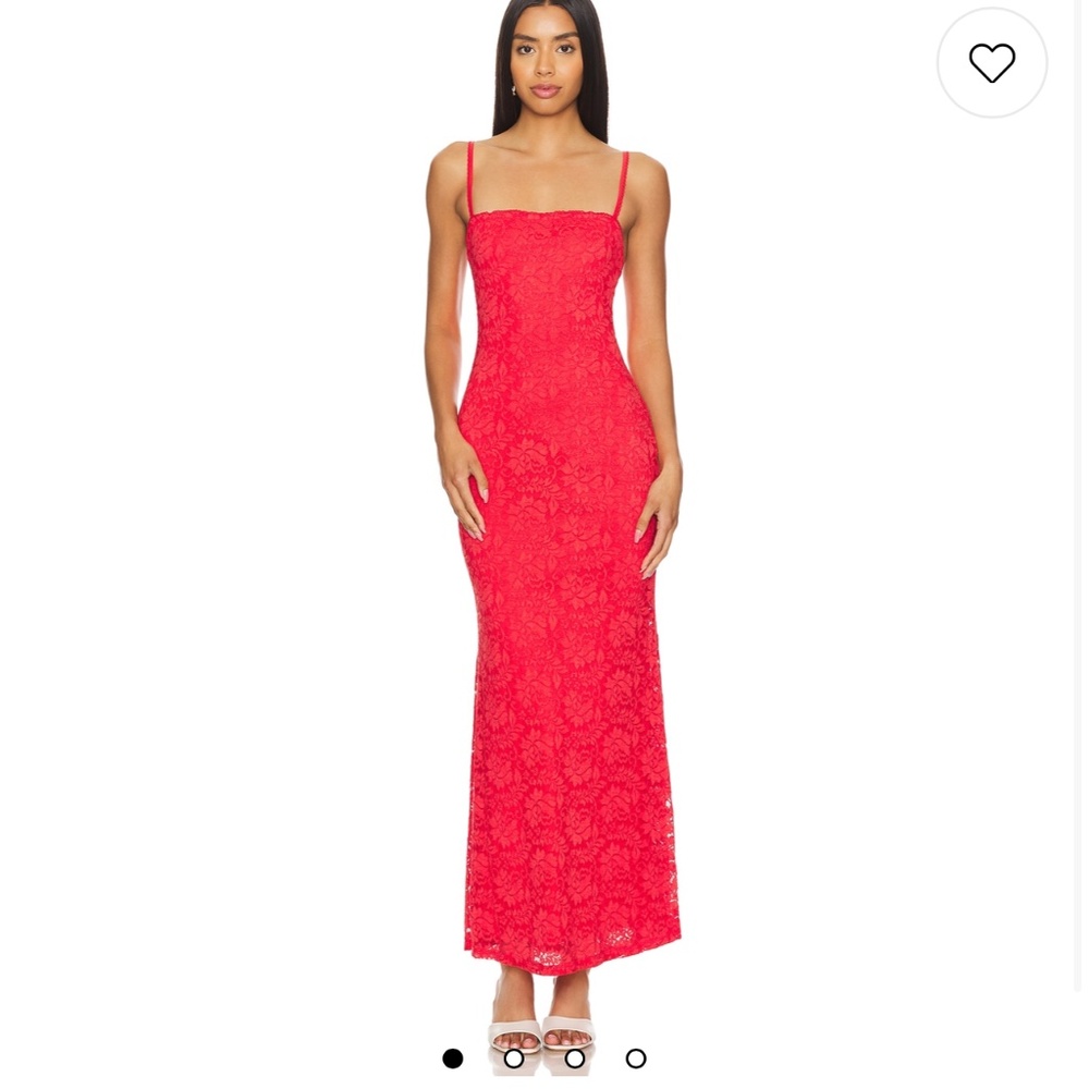 Nia Red Maxi Dress in Size Medium